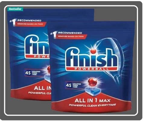 finish powerball 45 tablets|Finish Powerball Ultimate All in 1 Dishwashing Tablets (Pack of 45).